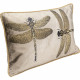 Coussin Glitter Dragonfly marron 50x30cm