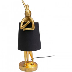 Candeeiro de Mesa Animal Rabbit dourado / preto 50cm