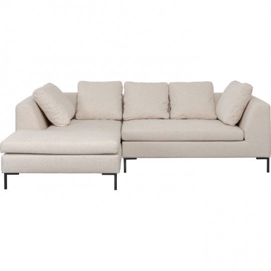 Sofá de canto Gianna 250cm creme c/chaise à esq