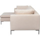 Sofá de canto Gianna 250cm creme c/chaise à esq