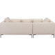 Sofá de canto Gianna 250cm creme c/chaise à esq