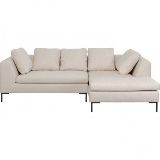 Sofá de canto Gianna 250cm creme c/chaise à esq