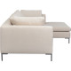 Sofá de canto Gianna 250cm creme c/chaise à esq