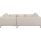 Sofá de canto Gianna 250cm creme c/chaise à esq