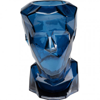 Vaso de rosto azul Prisma 30cm