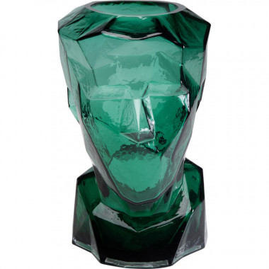 Vaso de rosto verde Prisma 30cm