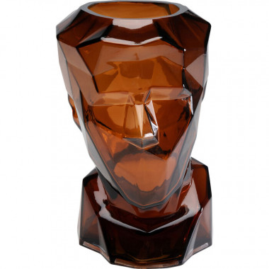 Vaso de rosto castanho Prisma 30cm