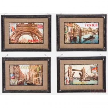 Tableau Citys Vintage 42x58cm Kare Design 