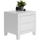 Mesa Cabeceira Luxury Push 2 Gavetas Branco